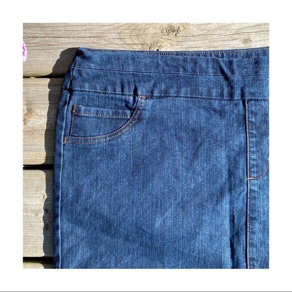 Denim Mini Skirt Size 16 Stretch - Picture 3 of 6